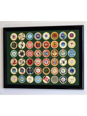 48 Slot Poker Chip Display Case with Custom Matting - Perfect for Collectors!
